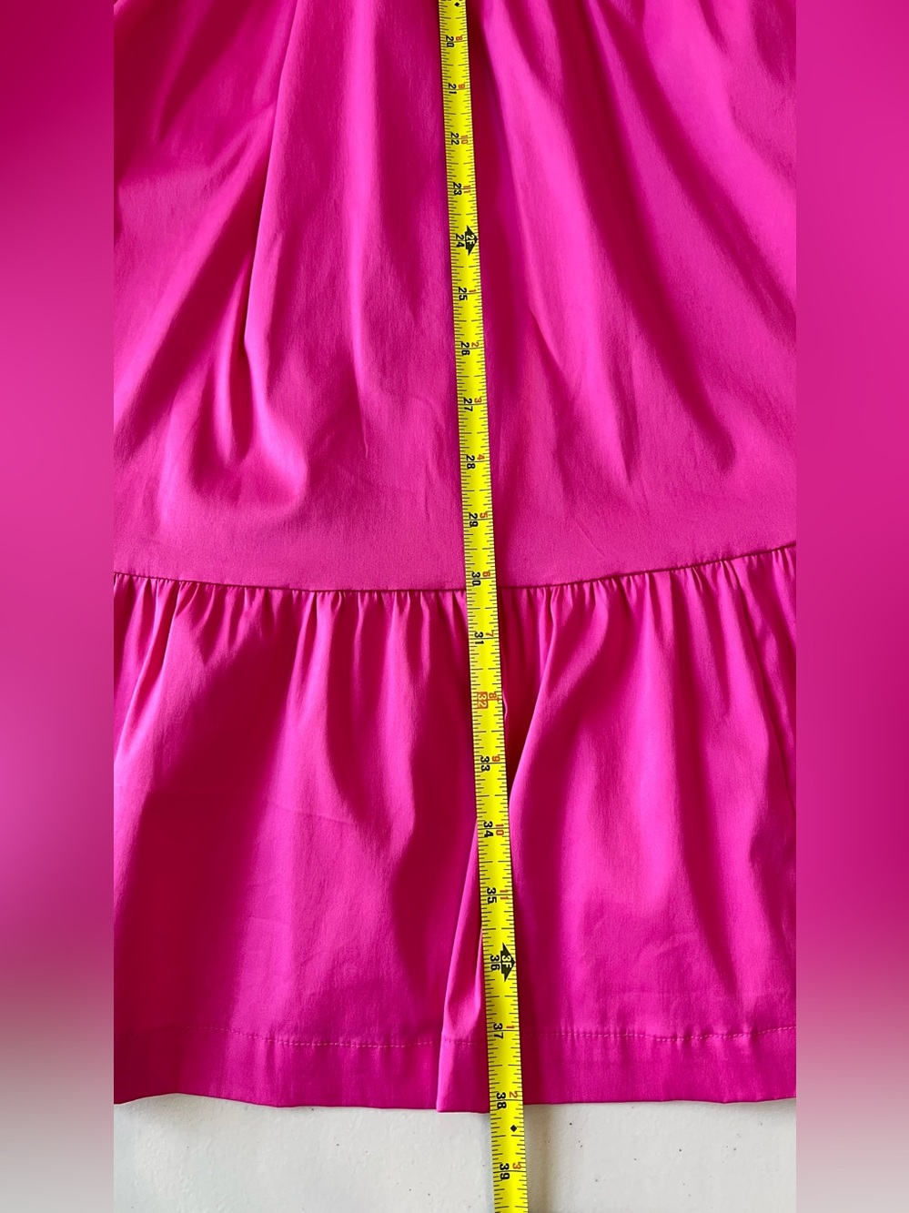 Chico’s Bahamian Pink Balloon Sleeve Tiered Dress Size 1 US 8 - Picture 7 of 13